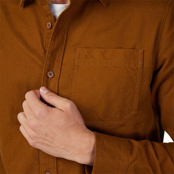 Crisp studio image on a white background of Fox Racing Source Flannel Shirt; showing flannel shirt fit, button front, and plaid pattern; SKU 31739-512-S