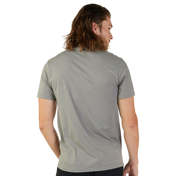 Crisp studio image on a white background of Fox Racing Fox Head Premium Tee; showing tee fit, printed graphics, and crew neckline; SKU 31731-001-S