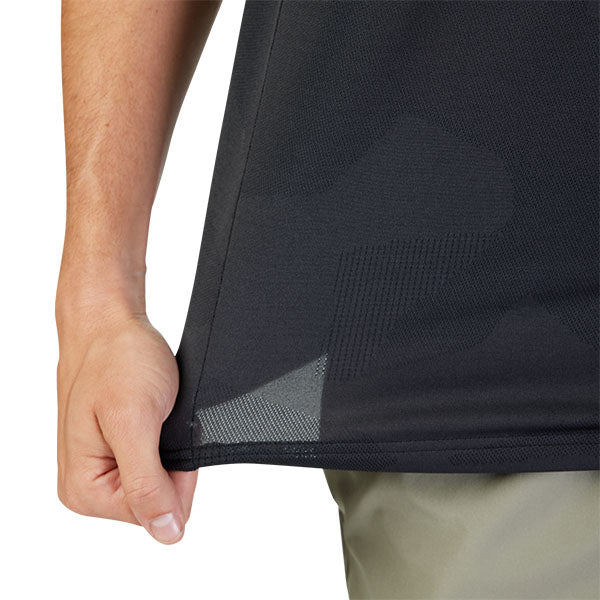 Clean studio shot of Fox Racing Rep Jacquard Tank; showing sleeveless cut, hem shape, and printed or woven branding; SKU 30977-343-S