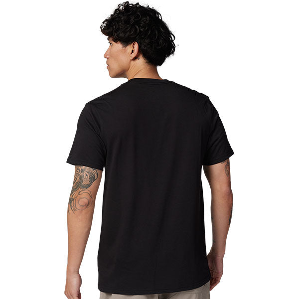 Professional studio photo of Fox Racing Non Stop Tech Tee; showing tee fit, printed graphics, and crew neckline; SKU 31688-001-S
