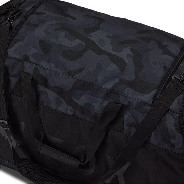 Fox Racing Podium 180 Black Camo Duffle Bag SKU 33137 Black Camo close-up view