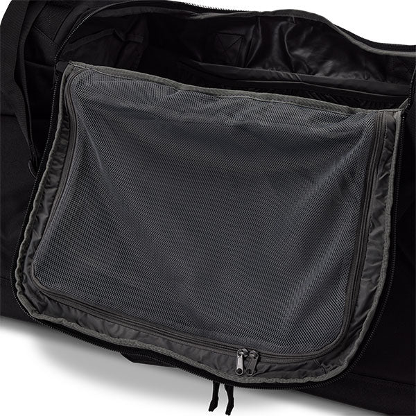 Fox Racing Podium Duffle Bag SKU 33134 Black alternate view showing exterior pockets and branding