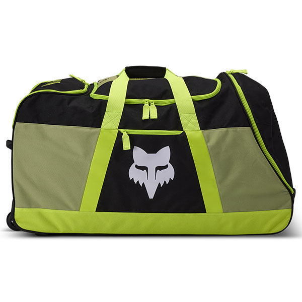 Fox Racing Shuttle 180 Race Spec Roller Gearbag SKU 32513 Pale Green front view