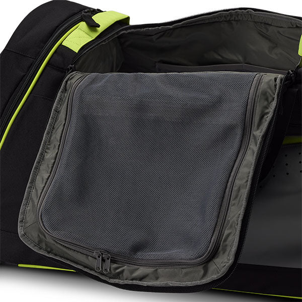 Fox Racing Shuttle Divider Roller Gearbag SKU 32337 Cloud Gray lifestyle photo loaded for race day