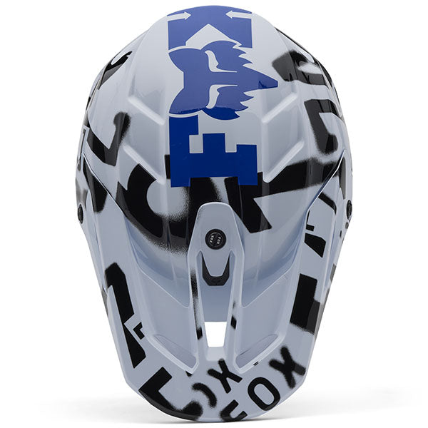 studio product photo of Fox Racing SKU 33122-001-2X, sizes XS to XXL for motocross helmet, dirt bike, motocross, off road.