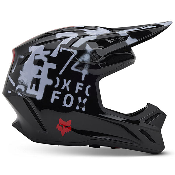studio product photo of Fox Racing SKU 33122-008, sizes XS to XXL for motocross helmet, dirt bike, motocross, off road.