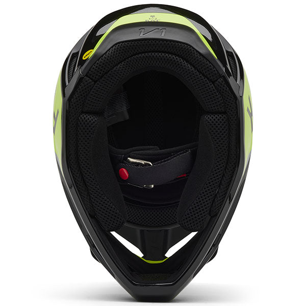 studio product photo of Fox Racing SKU 32999-001, sizes XS to XXL for motocross helmet, dirt bike, motocross, off road.