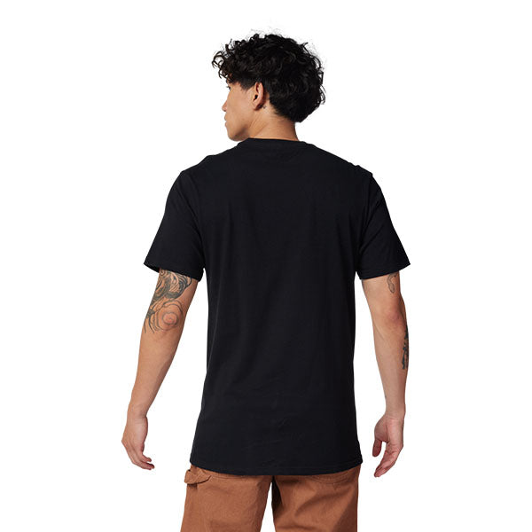 High-resolution studio image of Fox Racing Fox x Kawasaki Premium Tee; showing tee fit, printed graphics, and crew neckline; SKU 32060-001-S