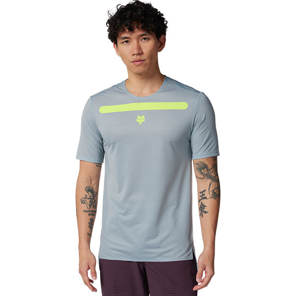 Product image of Fox Racing - Flexair Aviation Race Jersey (MTB) SKU:32351-008-L | Sizes: SM, MD, LG, XL, 2XL | Designed for Mountain Bike, BMX and E-Bike riders | Available at BTO Sports