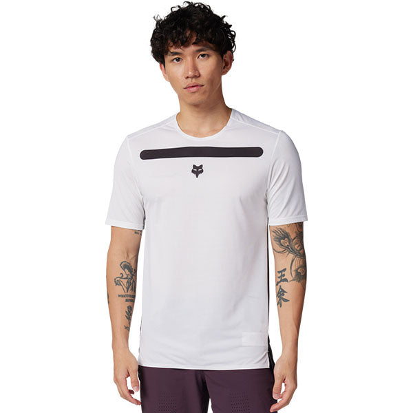 Product image of Fox Racing - Flexair Aviation Race Jersey (MTB) SKU:32351-447-S | Sizes: SM, MD, LG, XL, 2XL | Designed for Mountain Bike, BMX and E-Bike riders | Available at BTO Sports