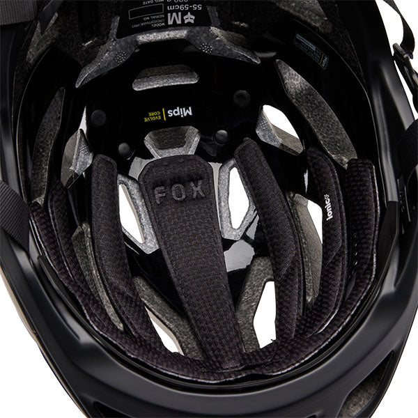 Product image of Fox Racing - Crossframe Pro Matte Black Helmet (MTB) SKU:31935-255-S | Sizes: SM, MD, LG | Designed for Mountain Bike, BMX and E-Bike riders | Available at BTO Sports