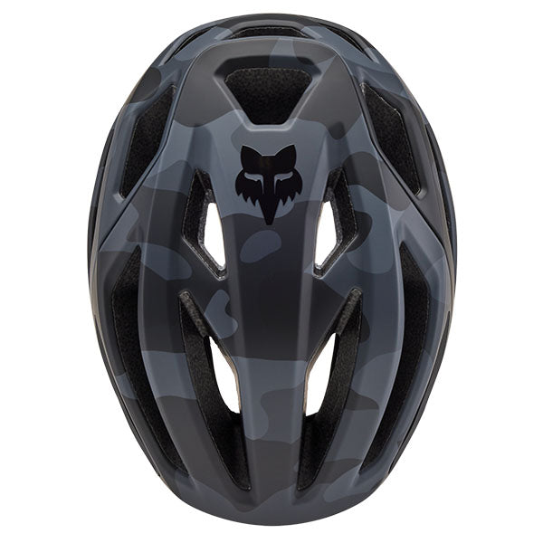 Product image of Fox Racing - Crossframe Pro Camo Helmet (MTB) SKU:31976-247-S | Sizes: SM, MD, LG | Designed for Mountain Bike, BMX and E-Bike riders | Available at BTO Sports