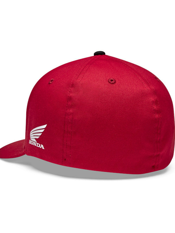 Fox Racing Honda Flexfit Hat SKU:33382-003-L/XL – product image – Colors: Red | Sizes: LG/XL | Available at BTO Sports