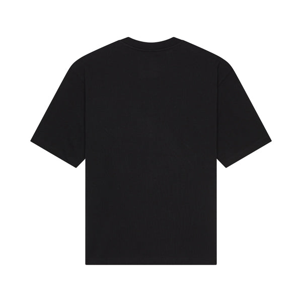 Professional studio photo of Fox Racing GPC Oversized Tee; showing tee fit, printed graphics, and crew neckline; SKU 33427-001-S; Colors: Black