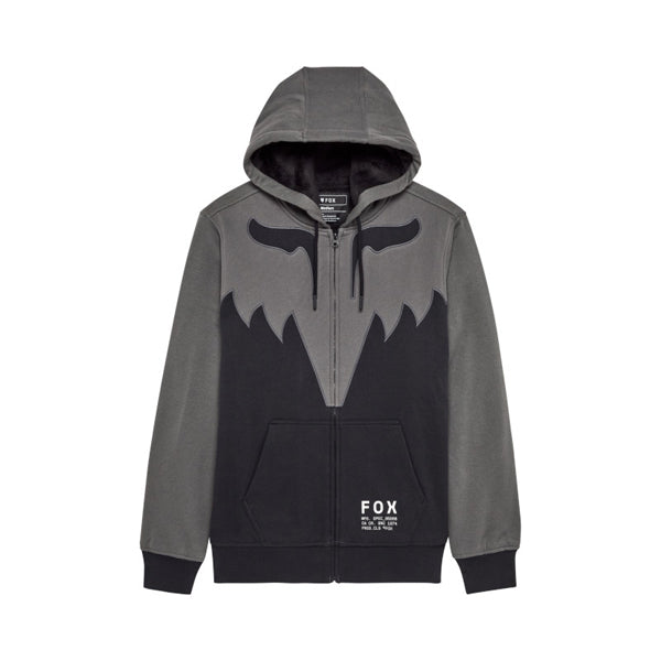 Fox Racing Spire Sasquatch Zip Hoodie front angle view in Blu sizes SM, MD, LG, XL, 2X SKU 36265-002-S. Sweatshirts & Hoodies | Available at BTO Sports