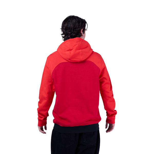 Fox Racing Fracture Paneled Pullover Hoodie product image in Red sizes SM, MD, LG, XL, 2X SKU 36267-003-S. Sweatshirts & Hoodies | Available at BTO Sports