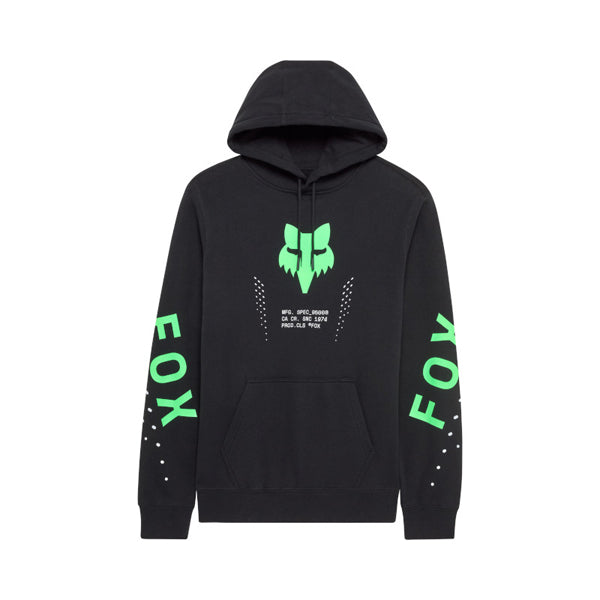 Fox Racing Shield Pullover Hoodie front angle view in Steel/Gry sizes SM, MD, LG, XL, 2X SKU 36268-172-S. Sweatshirts & Hoodies | Available at BTO Sports