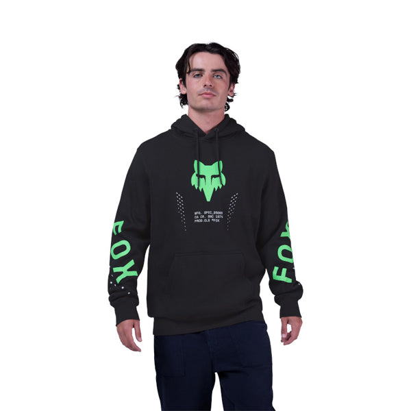 Fox Racing Shield Pullover Hoodie rear view in Steel/Gry sizes SM, MD, LG, XL, 2X SKU 36268-172-S. Sweatshirts & Hoodies | Available at BTO Sports