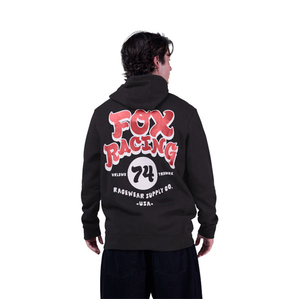 Fox Racing Racewear Pullover Hoodie product image in Blk sizes SM, MD, LG, XL, 2X SKU 36269-001-S. Sweatshirts & Hoodies | Available at BTO Sports