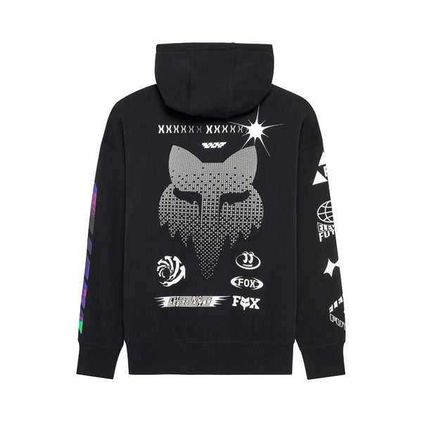 Fox Racing Image Cosmo Oversized Pullover Hoodie side view in Blk sizes SM, MD, LG, XL, 2X SKU 36279-001-S. Sweatshirts & Hoodies | Available at BTO Sports