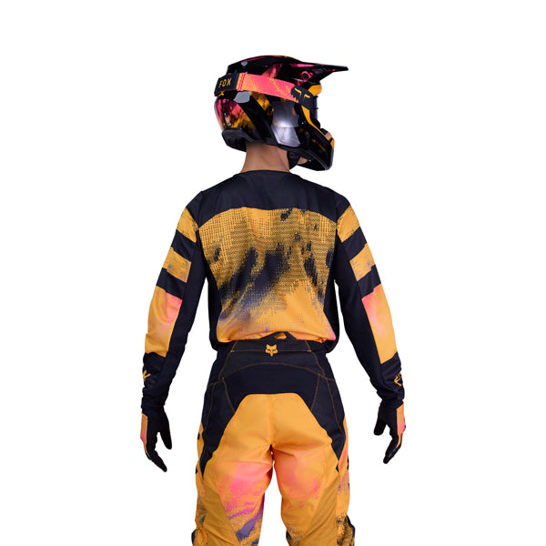 Flat lay of tangerine 180 Kairos Jersey showing full-length construction and Fox branding, SKU 36313-279 | SKU: 36313-27 | Available at BTO Sports