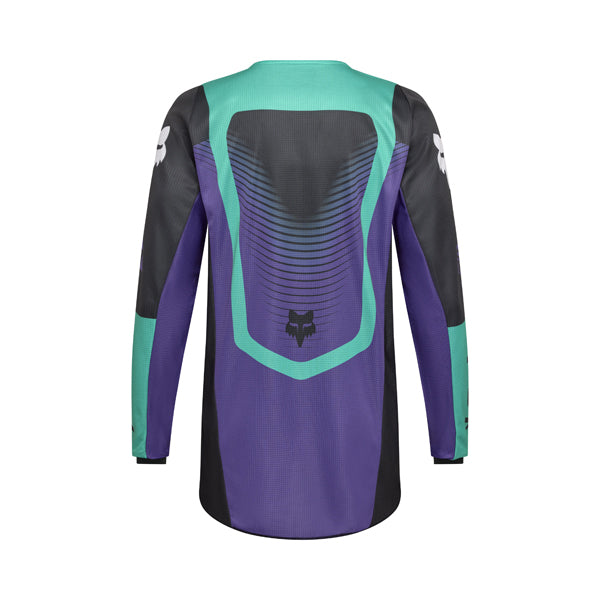Rear view of grape Youth 180 Collect Jersey showing extended tail and Fox branding, SKU 36315-443 | SKU: 36315-086 | Available at BTO Sports