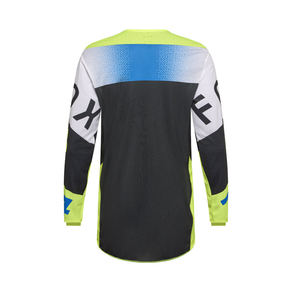 Rear view of flo yellow 360 Tine Jersey showing vented mesh panels and extended tail, SKU 36320-130 | SKU: 36320-40 | Available at BTO Sports - alternate view