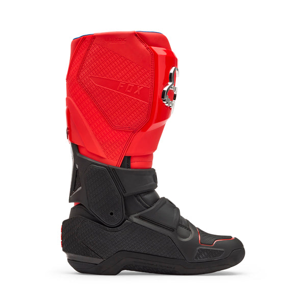 Fox Racing Instinct Boots rear view in Wht/Blk/Gry sizes 8, 9, 9.5, 10, 10.5, 11, 11.5, 12, 13, 14 SKU 36361-537-. Boots | Available at BTO Sports
