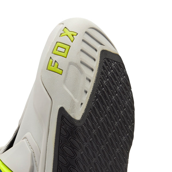 Fox Racing Instinct Boots product image in Wht/Blk/Gry sizes 8, 9, 9.5, 10, 10.5, 11, 11.5, 12, 13, 14 SKU 36361-537-. Boots | Available at BTO Sports