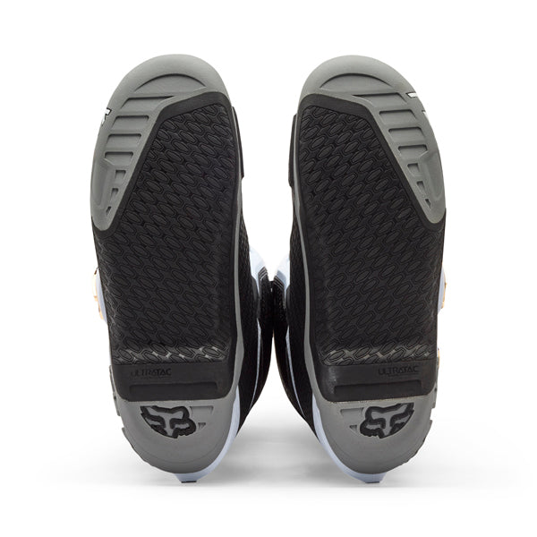 Fox Racing Instinct Boots product image in Wht/Blk/Gry sizes 8, 9, 9.5, 10, 10.5, 11, 11.5, 12, 13, 14 SKU 36361-537-. Boots | Available at BTO Sports