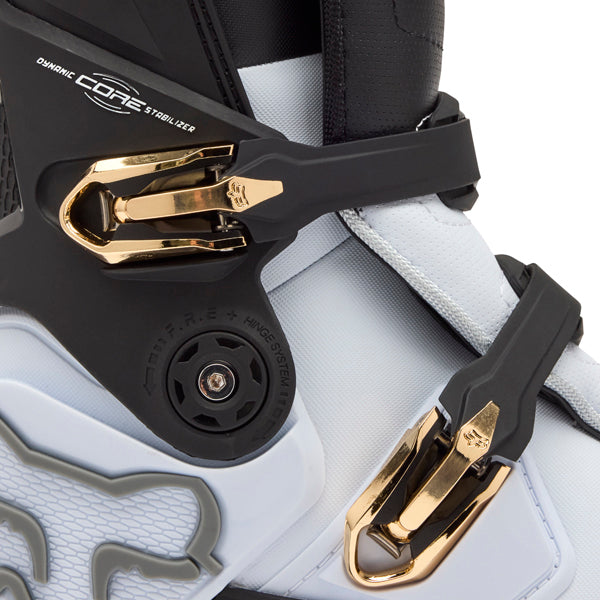 Fox Racing Instinct Boots product image in Wht/Blk/Gry sizes 8, 9, 9.5, 10, 10.5, 11, 11.5, 12, 13, 14 SKU 36361-537-. Boots | Available at BTO Sports