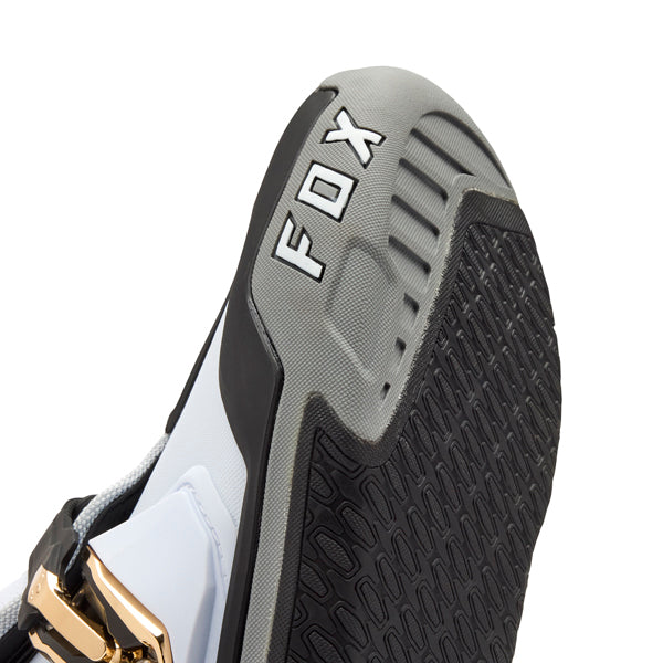 Fox Racing Instinct Boots product image in Wht/Blk/Gry sizes 8, 9, 9.5, 10, 10.5, 11, 11.5, 12, 13, 14 SKU 36361-537-. Boots | Available at BTO Sports
