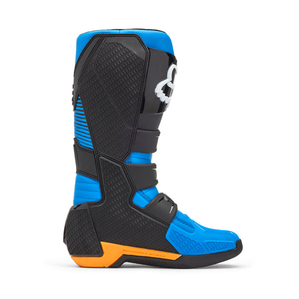 Fox Racing Comp Boots rear view in Wht/Flo/Red sizes 8, 9, 9.5, 10, 10.5, 11, 11.5, 12, 13, 14 SKU 36362-047-. Boots | Available at BTO Sports