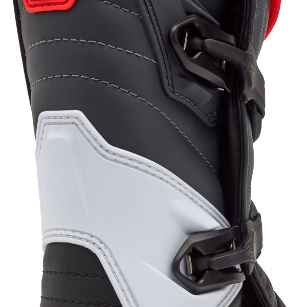 Fox Racing Comp Boots product image in Wht/Flo/Red sizes 8, 9, 9.5, 10, 10.5, 11, 11.5, 12, 13, 14 SKU 36362-047-. Boots | Available at BTO Sports