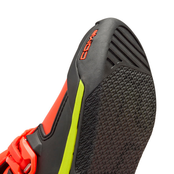 Fox Racing Comp Boots product image in Wht/Flo/Red sizes 8, 9, 9.5, 10, 10.5, 11, 11.5, 12, 13, 14 SKU 36362-047-. Boots | Available at BTO Sports