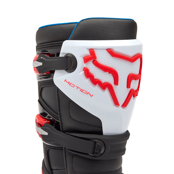 Fox Racing Motion Boots product image in Blu/Gry/Wht sizes 5, 6, 7, 8, 9, 9.5, 10, 10.5, 11, 11.5, 12, 13, 14 SKU 36363-424-. Boots | Available at BTO Sports