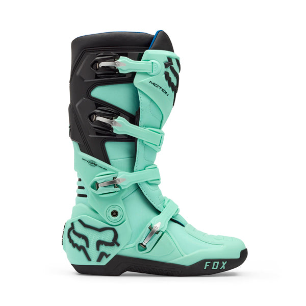 Fox Racing Motion Boots side view in Blu/Gry/Wht sizes 5, 6, 7, 8, 9, 9.5, 10, 10.5, 11, 11.5, 12, 13, 14 SKU 36363-424-. Boots | Available at BTO Sports