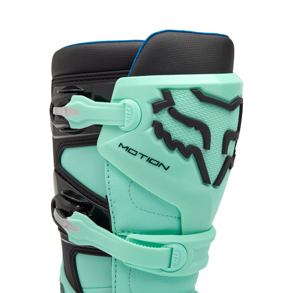 Fox Racing Motion Boots product image in Blu/Gry/Wht sizes 5, 6, 7, 8, 9, 9.5, 10, 10.5, 11, 11.5, 12, 13, 14 SKU 36363-424-. Boots | Available at BTO Sports