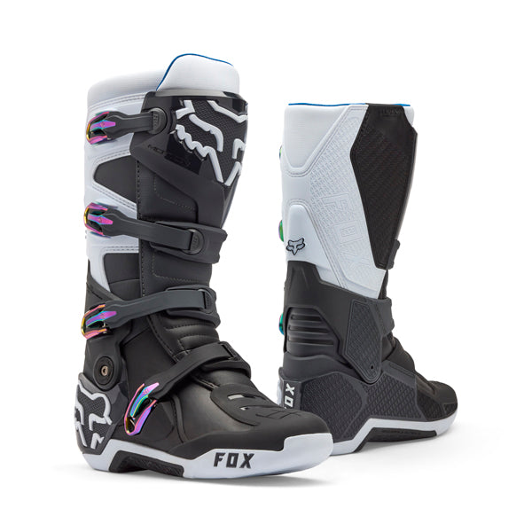 Fox Racing Motion Boots front angle view in Blu/Gry/Wht sizes 5, 6, 7, 8, 9, 9.5, 10, 10.5, 11, 11.5, 12, 13, 14 SKU 36363-424-. Boots | Available at BTO Sports
