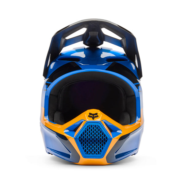 Image of Fox Racing - V1 Collect Helmet | SKU 36380-002 | Colors: Blue/Pink, Grape, Grey/Yellow, Blue | Sizes: XS to 2X | Available at BTO Sports