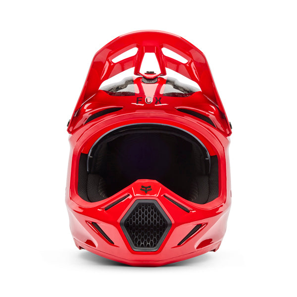 Image of Fox Racing - V3 RS Fracture Helmet | SKU 36382-008 | Colors: Flo Orange, Flo Red, White | Sizes: XS to 2X | Available at BTO Sports