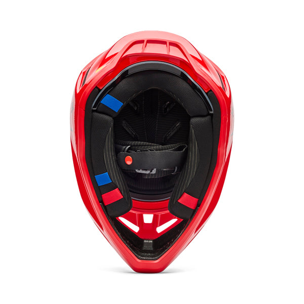 Image of Fox Racing - V3 RS Fracture Helmet | SKU 36382-008 | Colors: Flo Orange, Flo Red, White | Sizes: XS to 2X | Available at BTO Sports