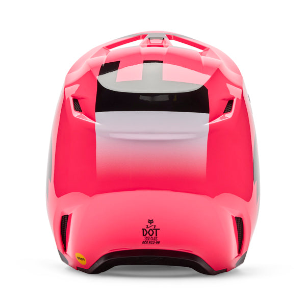 Rear view of helmet in pink showing exhaust vents and shell contour, SKU 36385170, sizes XS, SM, MD, LG, XL, size XS, sizes XS to XL.