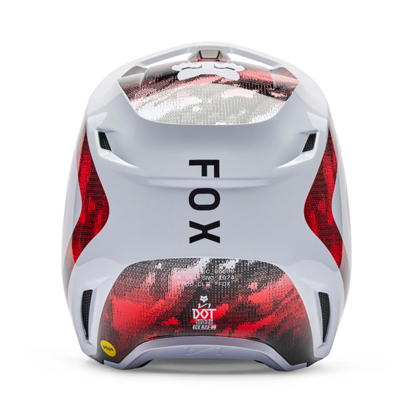 Image of Fox Racing - V1 Kairos Helmet | SKU 36386-047 | Colors: Tangerine, Turquoise, White/Flo Red | Sizes: XS to 2X | Available at BTO Sports