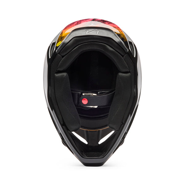 Image of Fox Racing - V1 Kairos Helmet | SKU 36386-047 | Colors: Tangerine, Turquoise, White/Flo Red | Sizes: XS to 2X | Available at BTO Sports