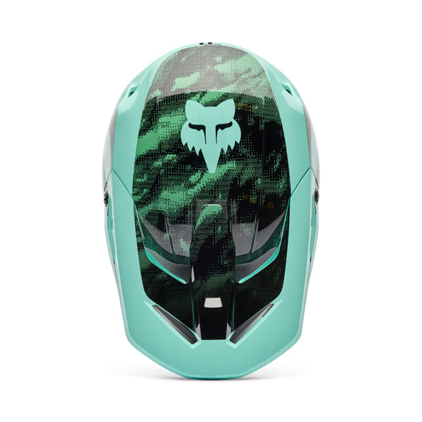 Image of Fox Racing - V1 Kairos Helmet | SKU 36386-047 | Colors: Tangerine, Turquoise, White/Flo Red | Sizes: XS to 2X | Available at BTO Sports