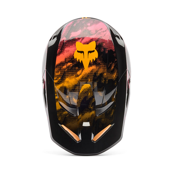 Image of Fox Racing - V1 Kairos Helmet (Youth) | SKU 36388-295 | Colors: Tangerine, Turquoise | Sizes: Y-SM to Y-LG | Available at BTO Sports