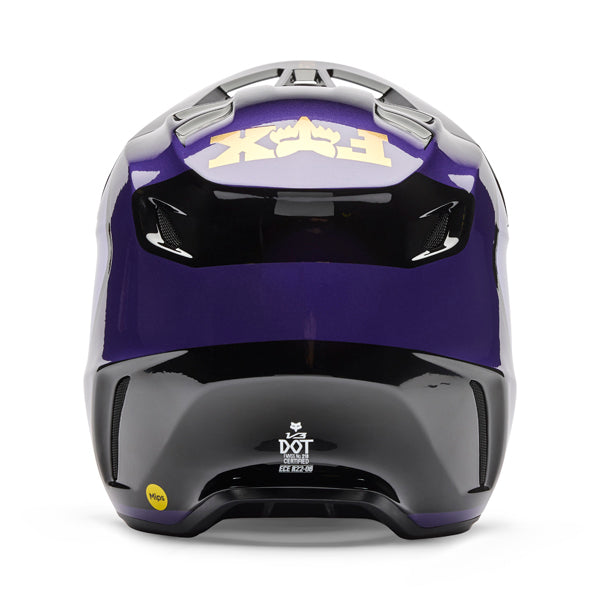 Image of Fox Racing - V3 Drip Helmet | SKU 36391-166 | Colors: Black/Purple, Turquoise | Sizes: XS to 2X | Available at BTO Sports