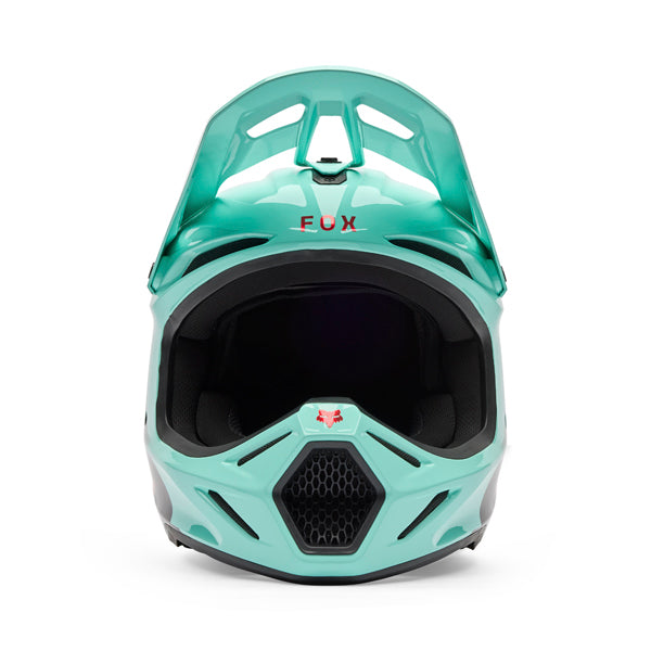 Image of Fox Racing - V3 Drip Helmet | SKU 36391-166 | Colors: Black/Purple, Turquoise | Sizes: XS to 2X | Available at BTO Sports
