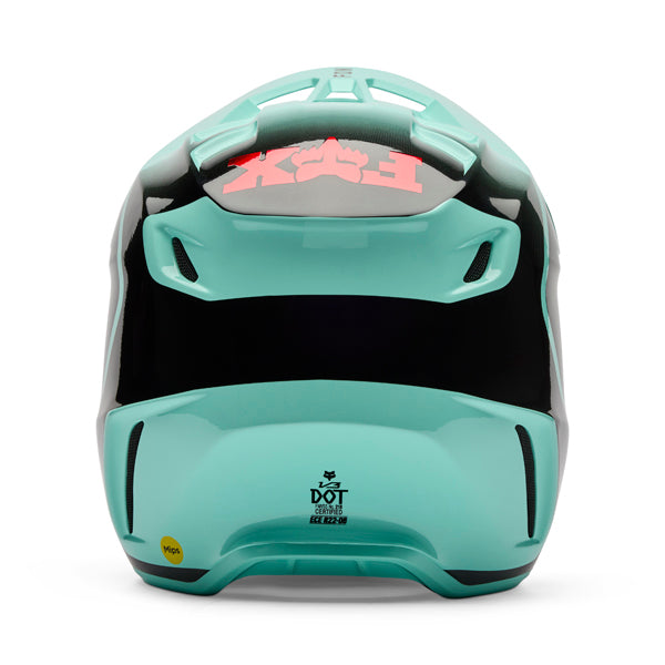 Image of Fox Racing - V3 Drip Helmet | SKU 36391-166 | Colors: Black/Purple, Turquoise | Sizes: XS to 2X | Available at BTO Sports